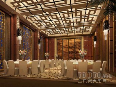 现代餐厅123d模型下载