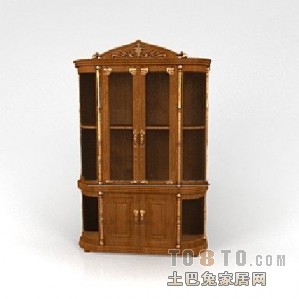 欧式酒柜3d模型下载
