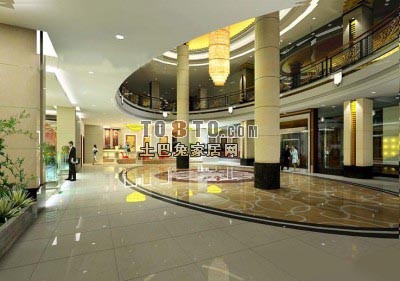 酒店3d模型下载