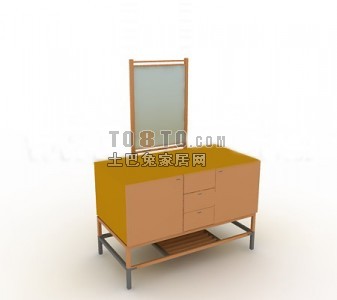 现代风格梳妆/化妆台3d模型下载