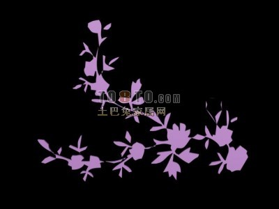 现代风格墙体彩绘壁画3d模型下载