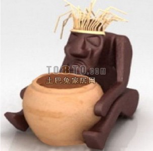 小人艺术品3d模型下载