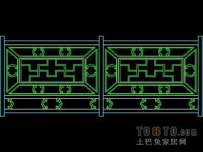 中式栏杆图块