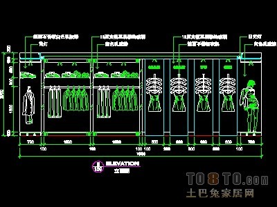 鞋帽店、服装店橱窗