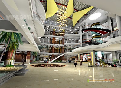 现代酒店大厅3d模型下载