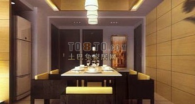 餐厅3d模型下载