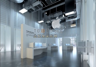 苹果展厅3d模型下载