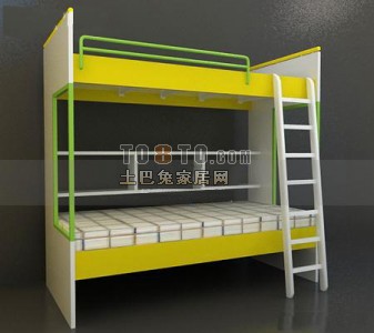 儿童床上下床3d模型下载