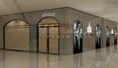 艺术展厅3d模型下载