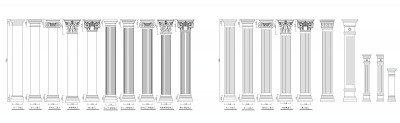 欧式罗马柱CAD