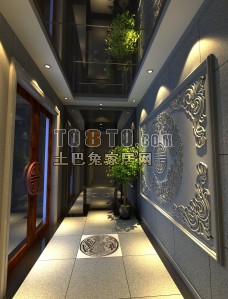 客厅3d模型下载