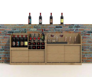 现代风格酒柜3d模型下载