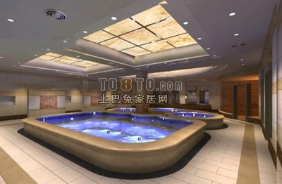 游泳池3d模型下载