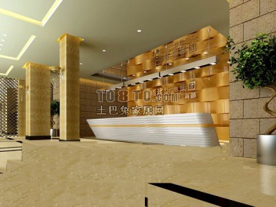 酒店大堂3d模型下载