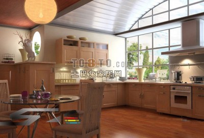 整体厨房3d模型下载