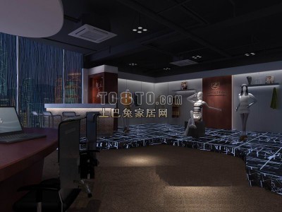 艺术展厅3d模型下载