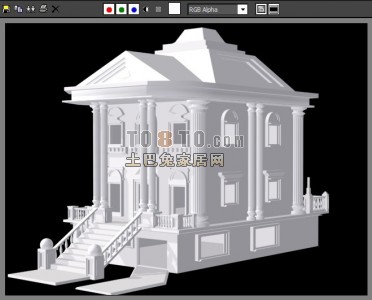 欧式别墅3d模型下载