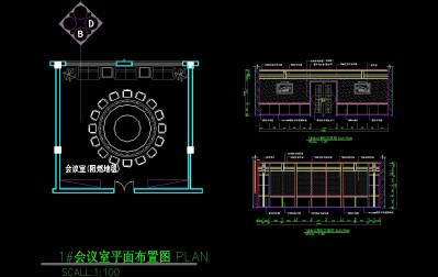二层会议室BD立面图