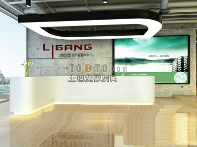 商务酒店前台3d模型下载