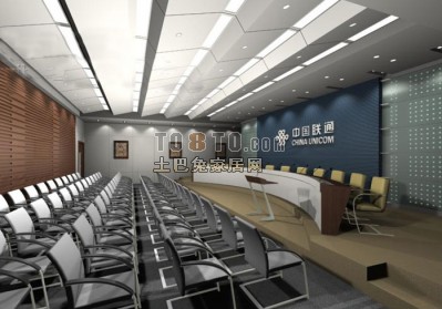 联通企业展厅设计3d模型下载