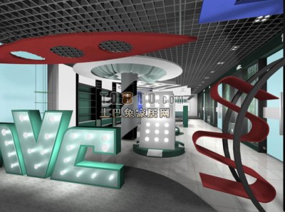 艺术展厅3d模型下载