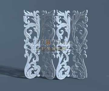 隔断3d模型下载