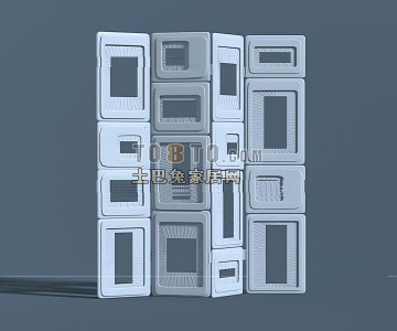 隔断3d模型下载