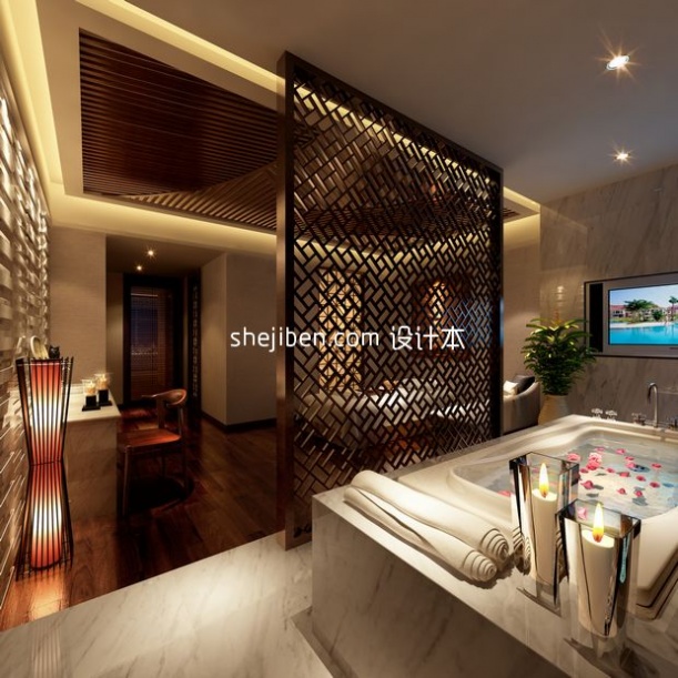 spa包间3d模型下载