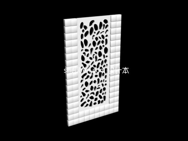现代风格隔断网站3d模型下载