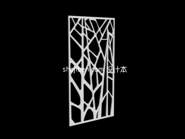 树枝隔断3d模型下载