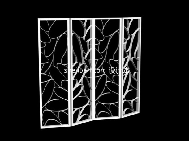 屏风隔断设计 3d模型下载