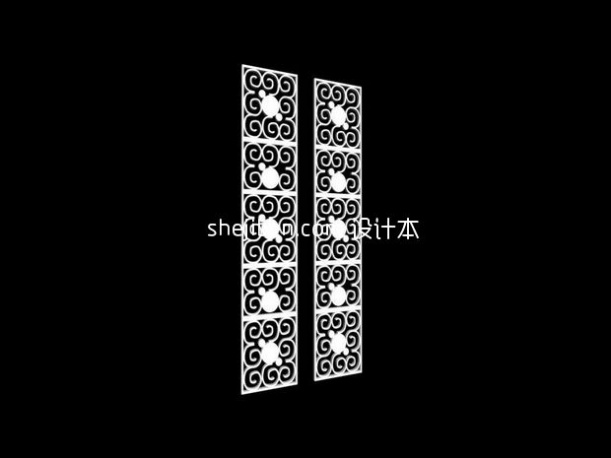 屏风隔断网站3d模型下载
