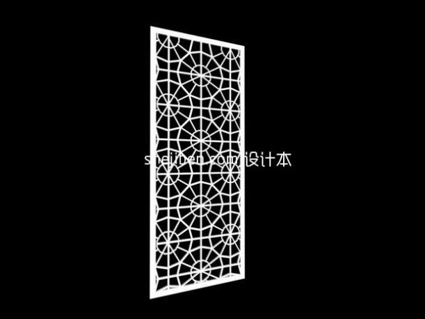 网状隔断免费3d模型下载