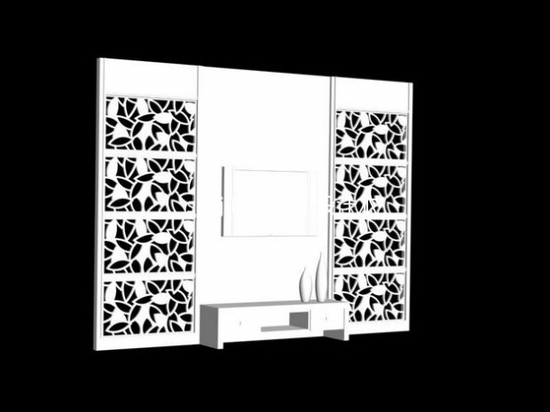 隔断墙3d模型下载