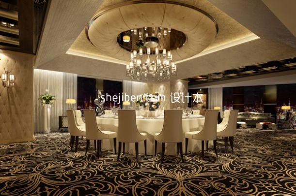 酒店餐厅3d模型下载