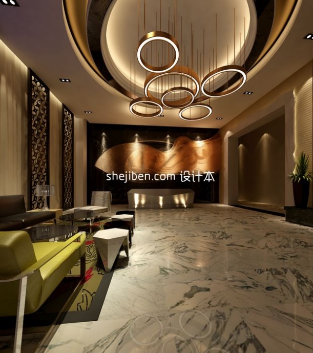 酒店休闲厅网3d模型下载