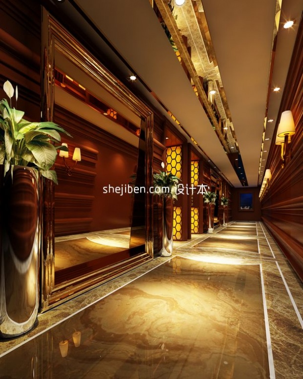 酒店过道库免费3d模型下载