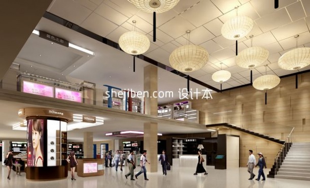 商场大型展厅3d模型下载