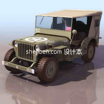 吉普车3d模型下载
