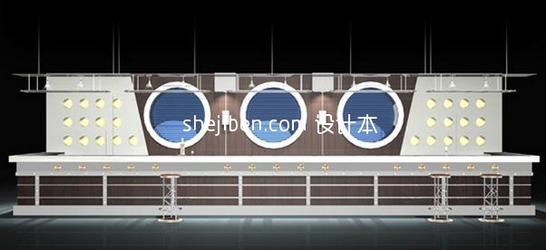 现代吧台3d模型下载