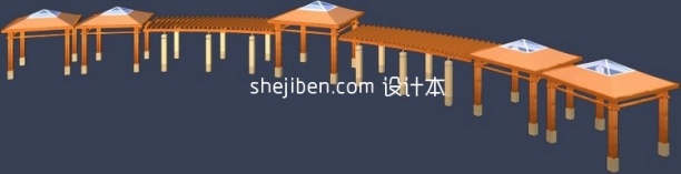 精品花架3d模型下载