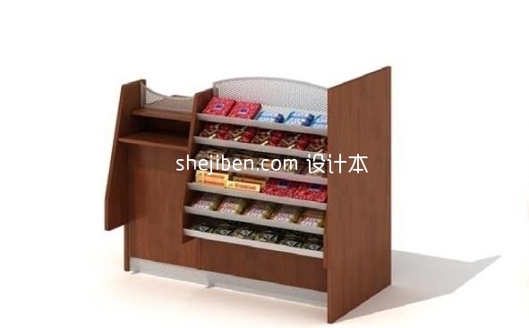 超市商场货架3d模型下载