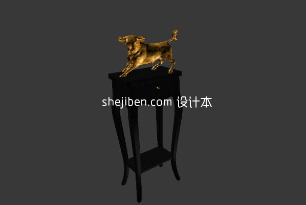 青铜雕塑3d模型下载
