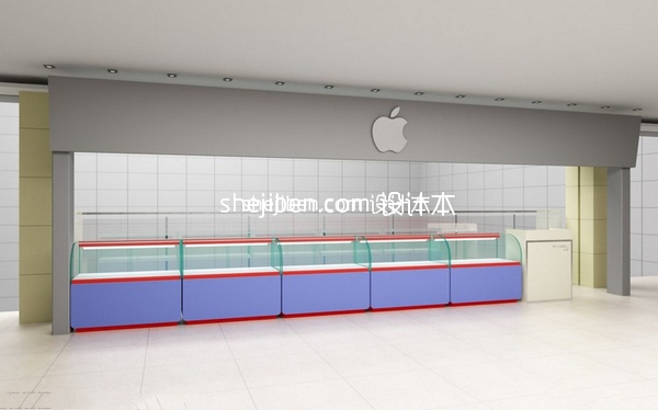 苹果手机专卖店展台3d模型下载