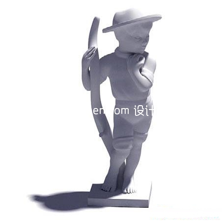 校园雕塑3d模型下载