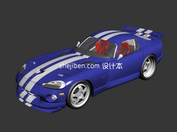 进口dodge viper道奇跑车3d模型下载