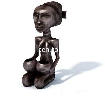 古代人物雕塑3d模型下载