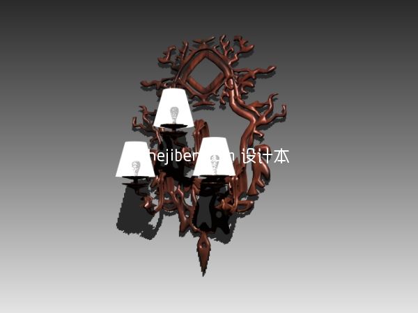 欧式壁灯3d模型下载