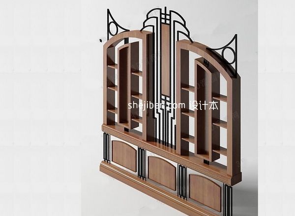 博古架展示柜3d模型下载