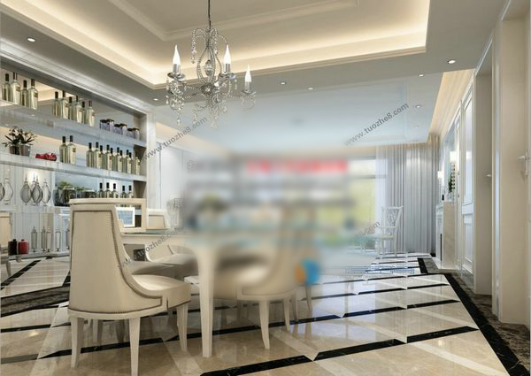 欧式餐厅3d模型下载